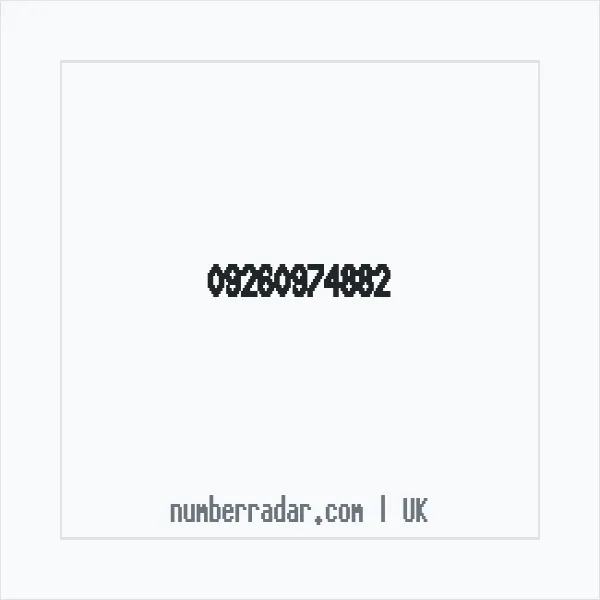 Reverse number check for +44 (9260) 974-882 — who called me?