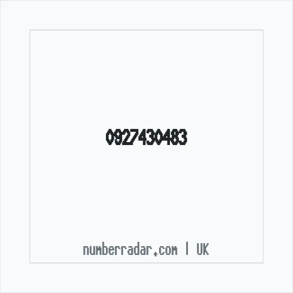 Reverse number check for +44 927430483 — who called me?