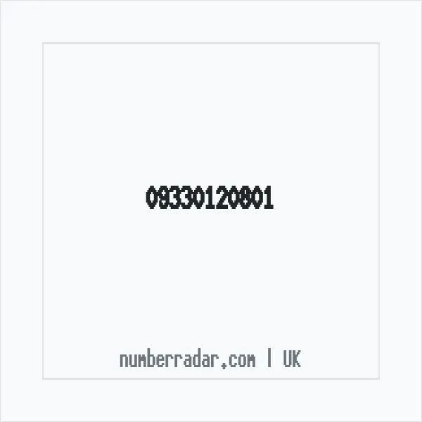 Reverse number check for +44 (9330) 120-801 — who called me?