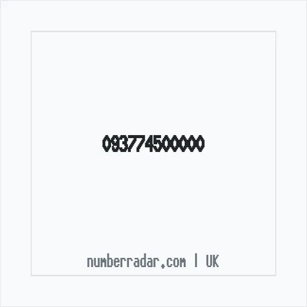 Reverse number check for +44 (9377) 450-000 — who called me?