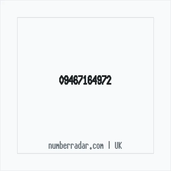 Reverse number check for +44 (9467) 164-972 — who called me?