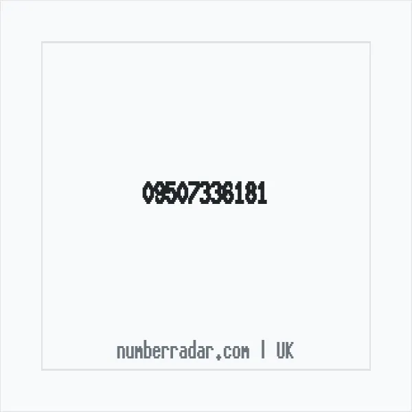 Reverse number check for +44 (9507) 336-181 — who called me?