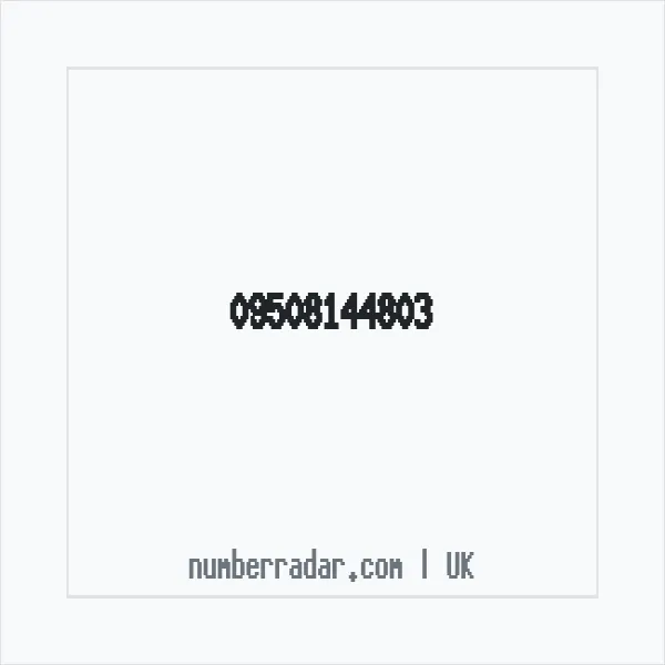 Reverse number check for +44 (9508) 144-803 — who called me?
