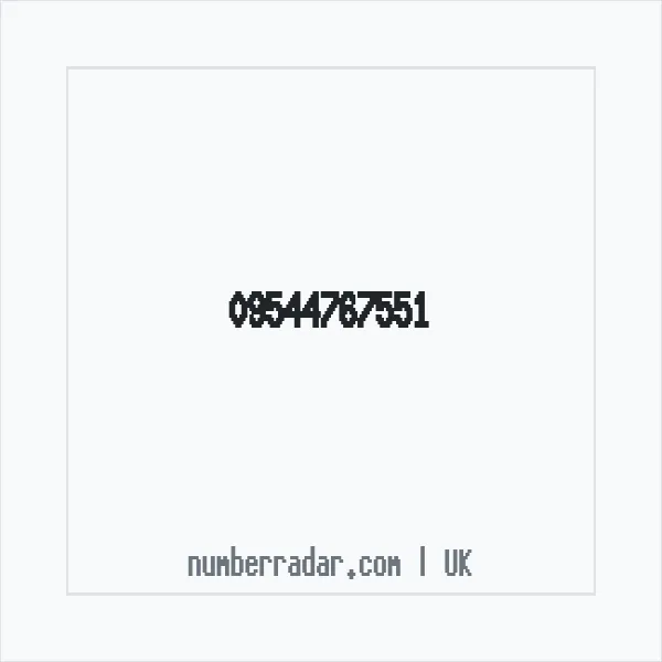 Reverse number check for +44 (9544) 767-551 — who called me?