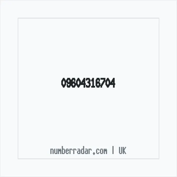 Reverse number check for +44 (9604) 316-704 — who called me?