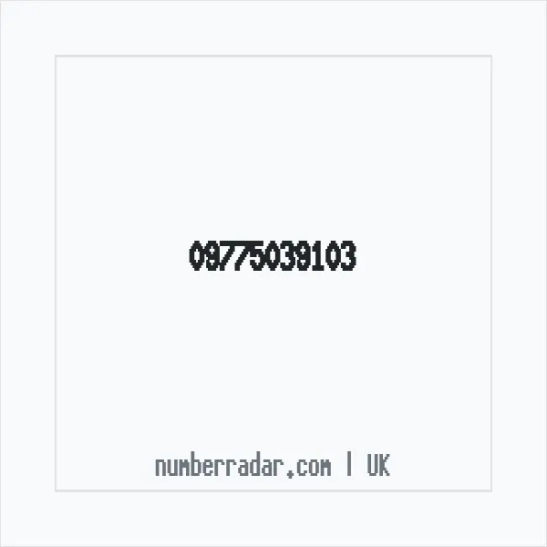 Reverse number check for +44 (9775) 039-103 — who called me?