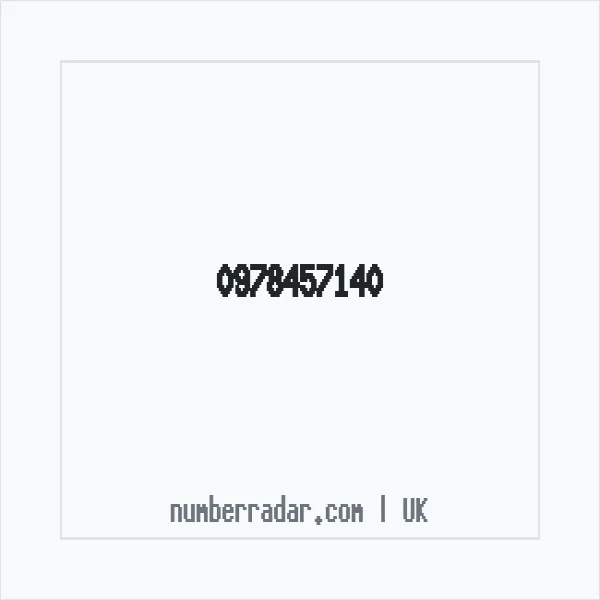 Reverse number check for +44 978457140 — who called me?